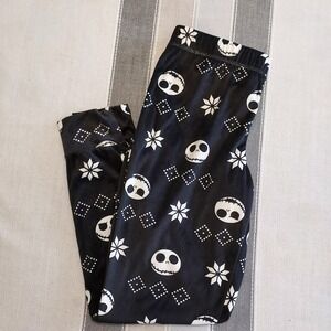 Disney Nightmare Before Christmas Leggings Sleep Pants Black Small